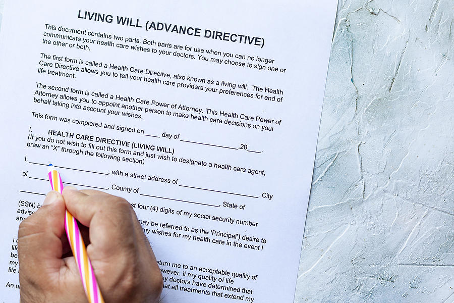Filling Living Will Advanced healthcare Directive Form